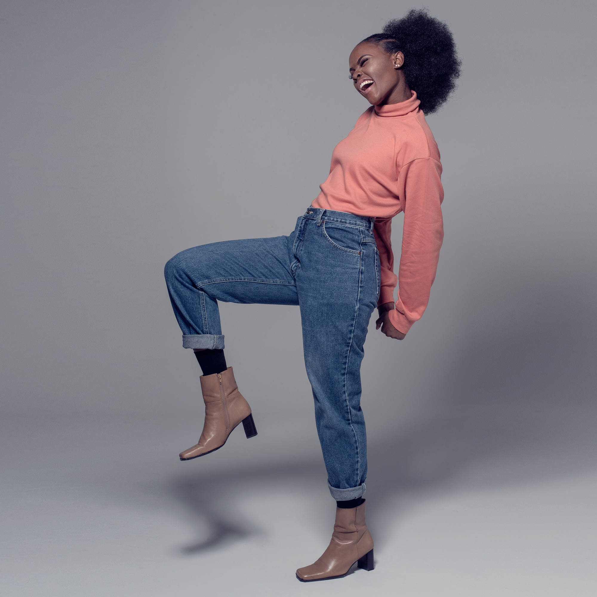 High Waisted Boot Cut Jeans